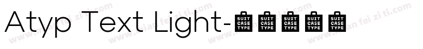 Atyp Text Light字体转换